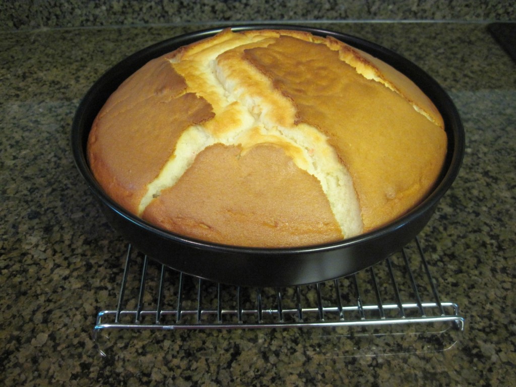 Baked 3 Tiered Cake in pan