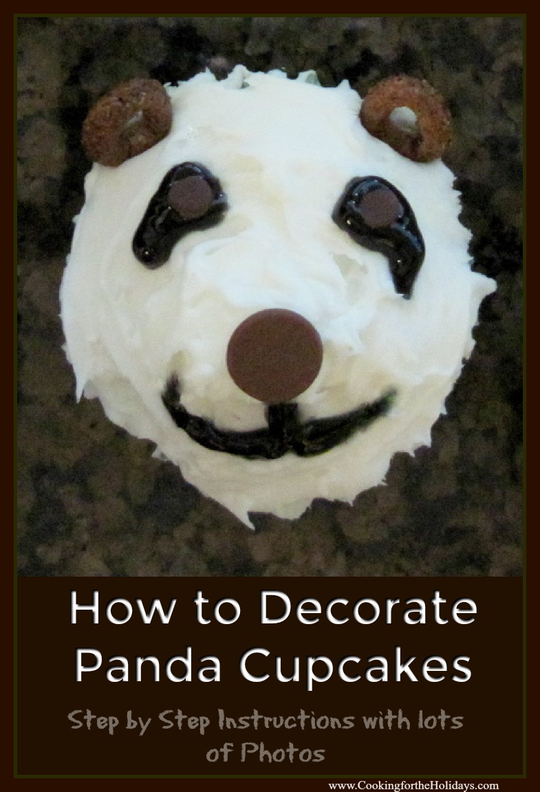 Royal Icing Panda Cupcake Topper with Free Printable Template — Fronie Mae  Bakes