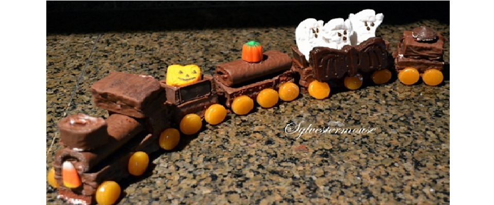 How to Make a Chocolate Halloween Ghost Train Cake
