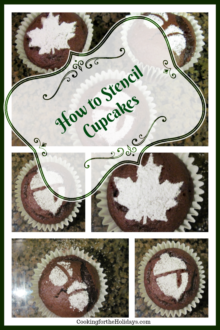 Stenciling Cupcakes 