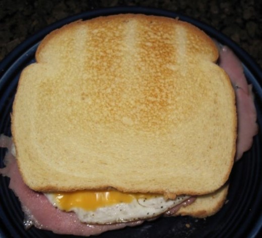 Egg, Ham, Cheese Toasted Sandwich Recipe