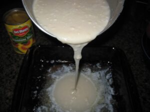 add batter to butter